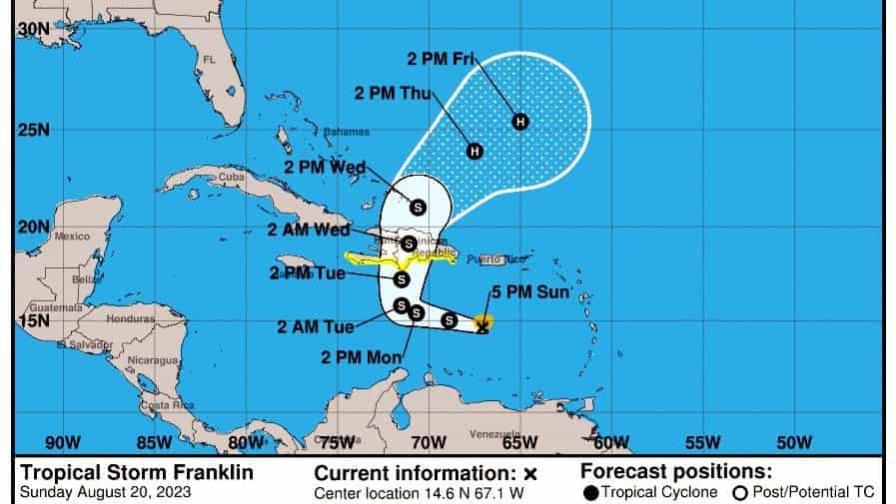 IDAC activa su comité de emergencia ante el posible paso de la tormenta Franklin