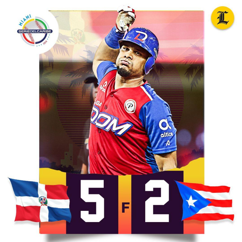 República Dominicana vence a Puerto Rico 5-2