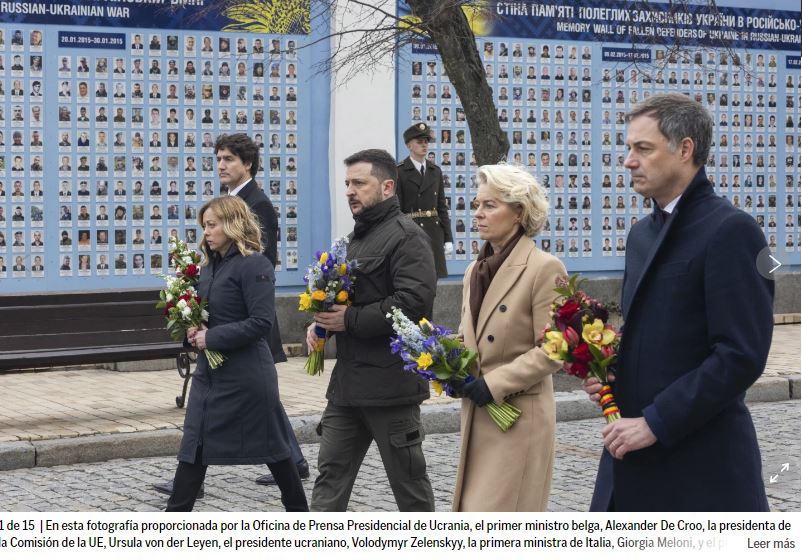 Zelenskyy recibe a líderes occidentales en Kiev