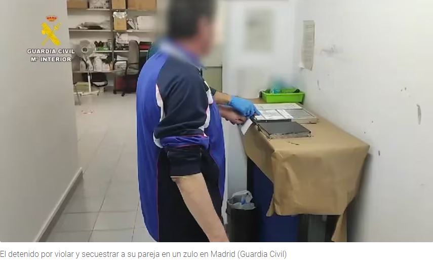 Hombre provocó aborto a su pareja, a quien violaba y secuestraba en zulo de Villalba-Madrid