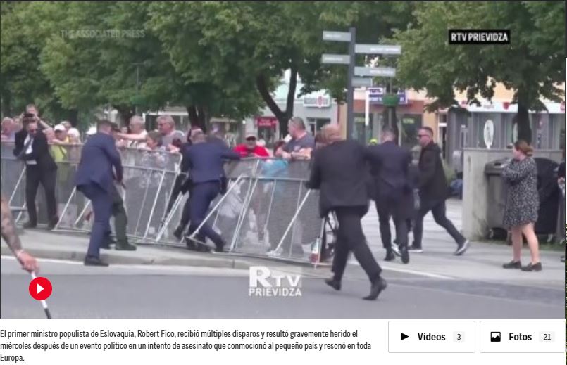 El primer ministro populista de Eslovaquia baleado en un intento de asesinato, conmociona a Europa antes de las elecciones