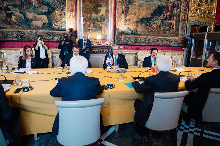 Abinader se reúne con su homólogo italiano, Sergio Mattarella