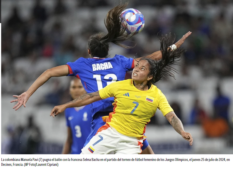 Francia derrota 3-2 a Colombia en fútbol olímpico femenino