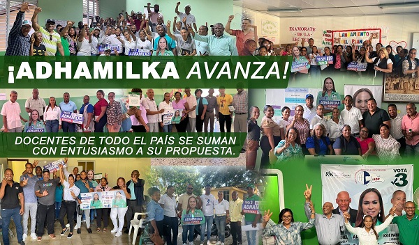 Adhamilka Espinal recibe amplio respaldo de docentes en recorridos por el sur del país