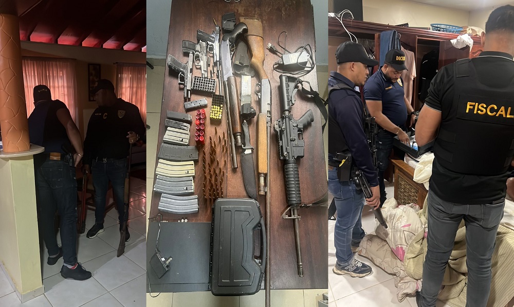 PN y MP ocupan siete armas de fuego, cargadores y municiones en Moca