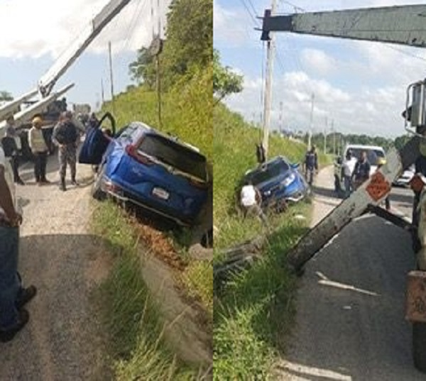 Policía Preventiva y DIGESETT actúan con rapidez ante accidente en la Circunvalación de Haina