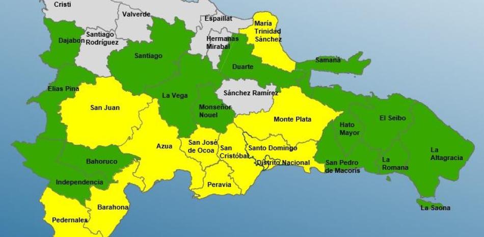 COE mantiene 25 provincias en alerta por incidencia indirecta del potencial ciclón #9