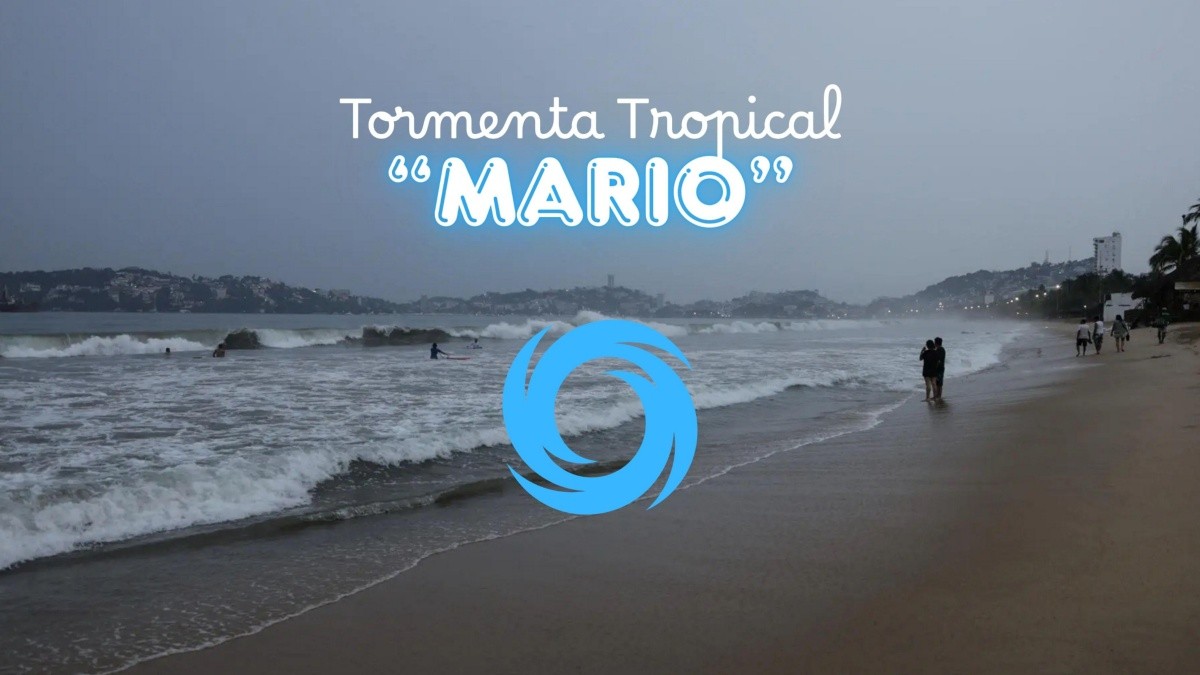 Mario se fortalece a tormenta tropical frente a la costa del Pacífico de México, pero no amenaza tierra