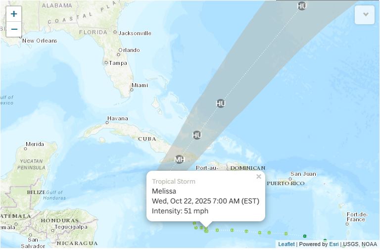 Melissa se prepara para azotar Jamaica como la tormenta más fuerte registrada en la isla