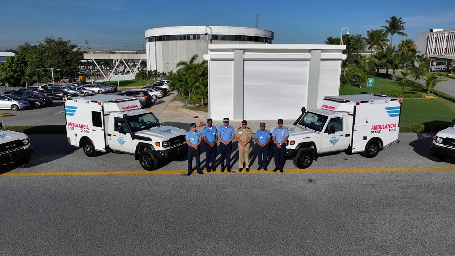MIDE entrega cuatro ambulancias al CESAC para fortalecer la seguridad aeroportuaria