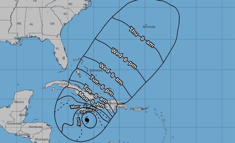 Melissa golpeará como huracán a Jamaica este lunes y a Cuba el martes