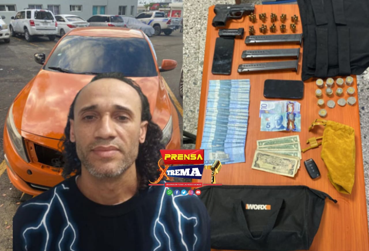 Apresan hombre en Sosúa con pistola ilegal, chaleco antibalas y otros objetos