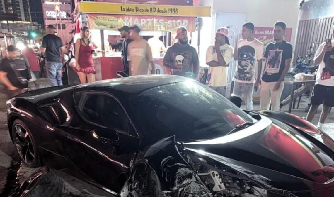El Alfa sufre accidente su Ferrari queda destrozado en la Tiradentes