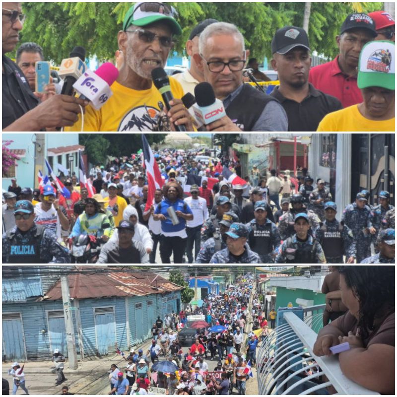 Marchan en Barahona en defensa del medioambiente y por obras para el suroeste