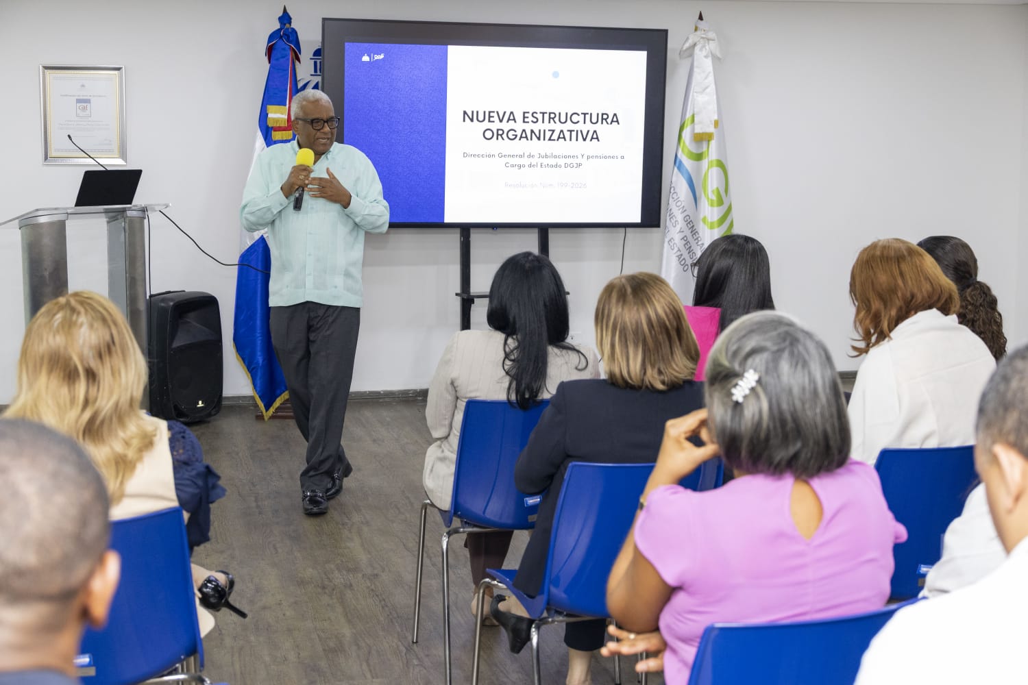 DGJP presenta nueva estructura organizativa y alcanza 97.99%