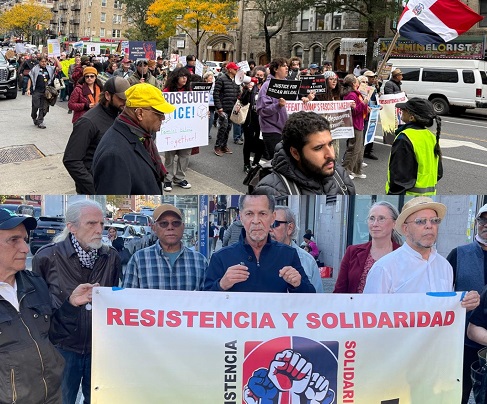 Cientos marchan en el Alto Manhattan contra ICE