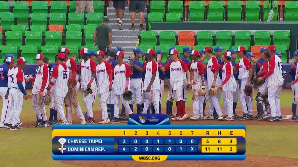 República Dominicana supera a China Taipei y va por medalla este domingo en Mundial U15